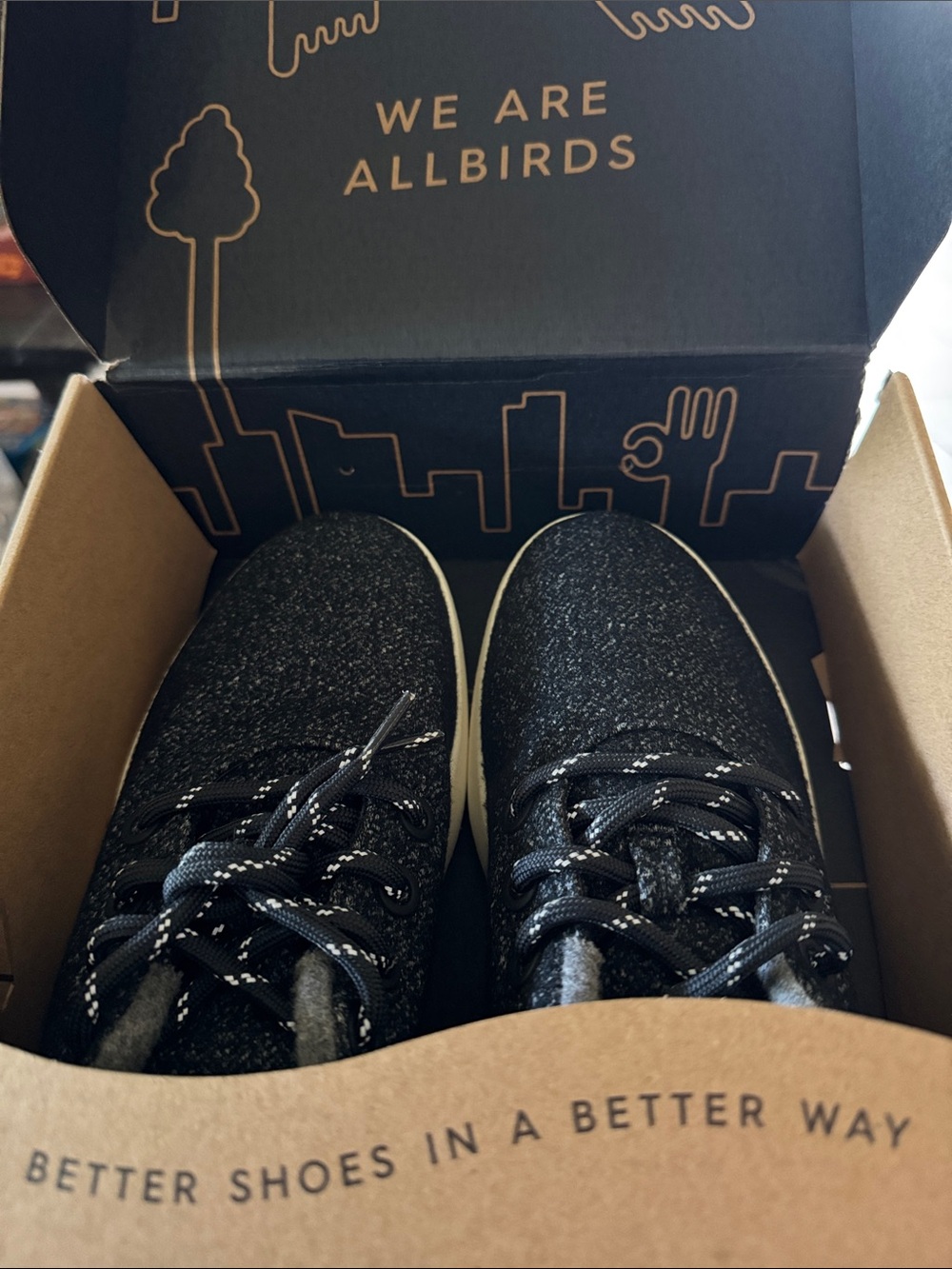 NIB Allbirds Wool Runner Wizz Dark Gray US W10 EU 40